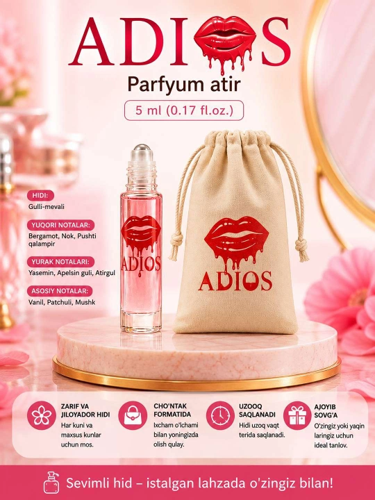 Pheromone yengicha korinishdagi ADIOS 21+ parfyumlar, 5 ml