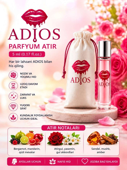 Pheromone yengicha korinishdagi ADIOS 21+ parfyumlar, 5 ml