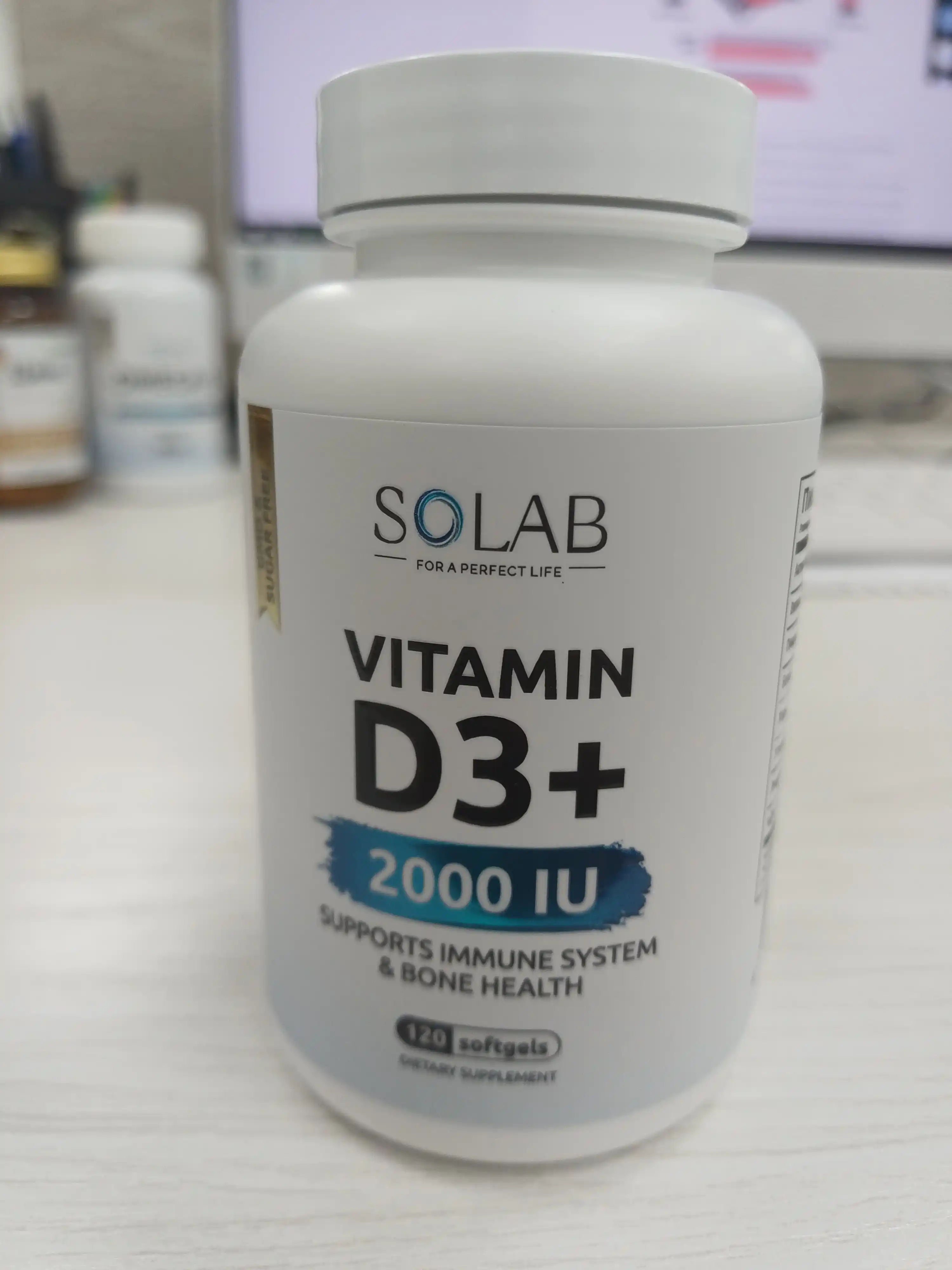 Vitamin D3 2000 ME, SOLAB, 120 kapsula
