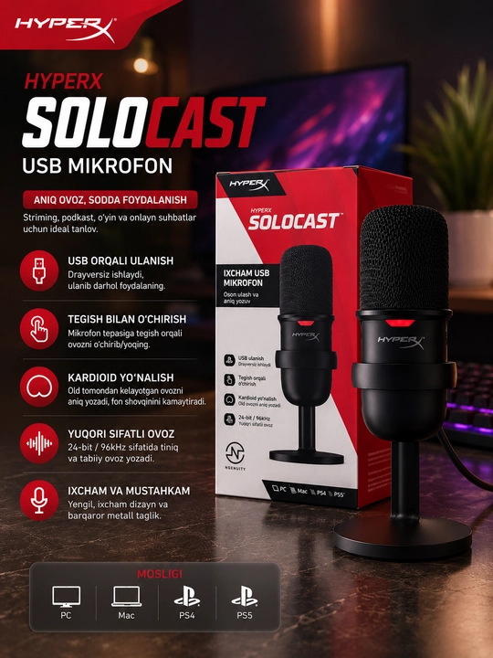 HyperX SoloCast USB Mikrofon
