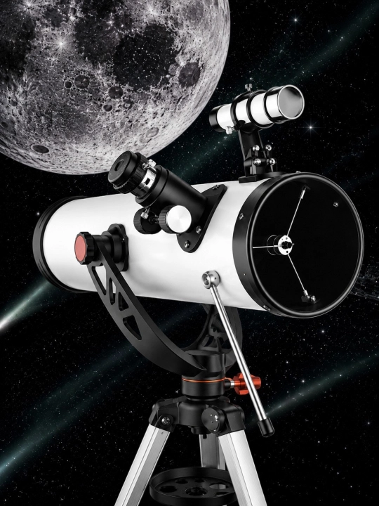 Astronomik teleskop F70076, obyektiv diametri 76 mm, 875x kattalashtirish, tripod bilan