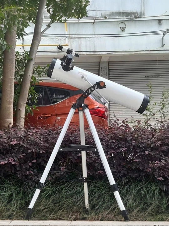 Astronomik teleskop F70076, obyektiv diametri 76 mm, 875x kattalashtirish, tripod bilan