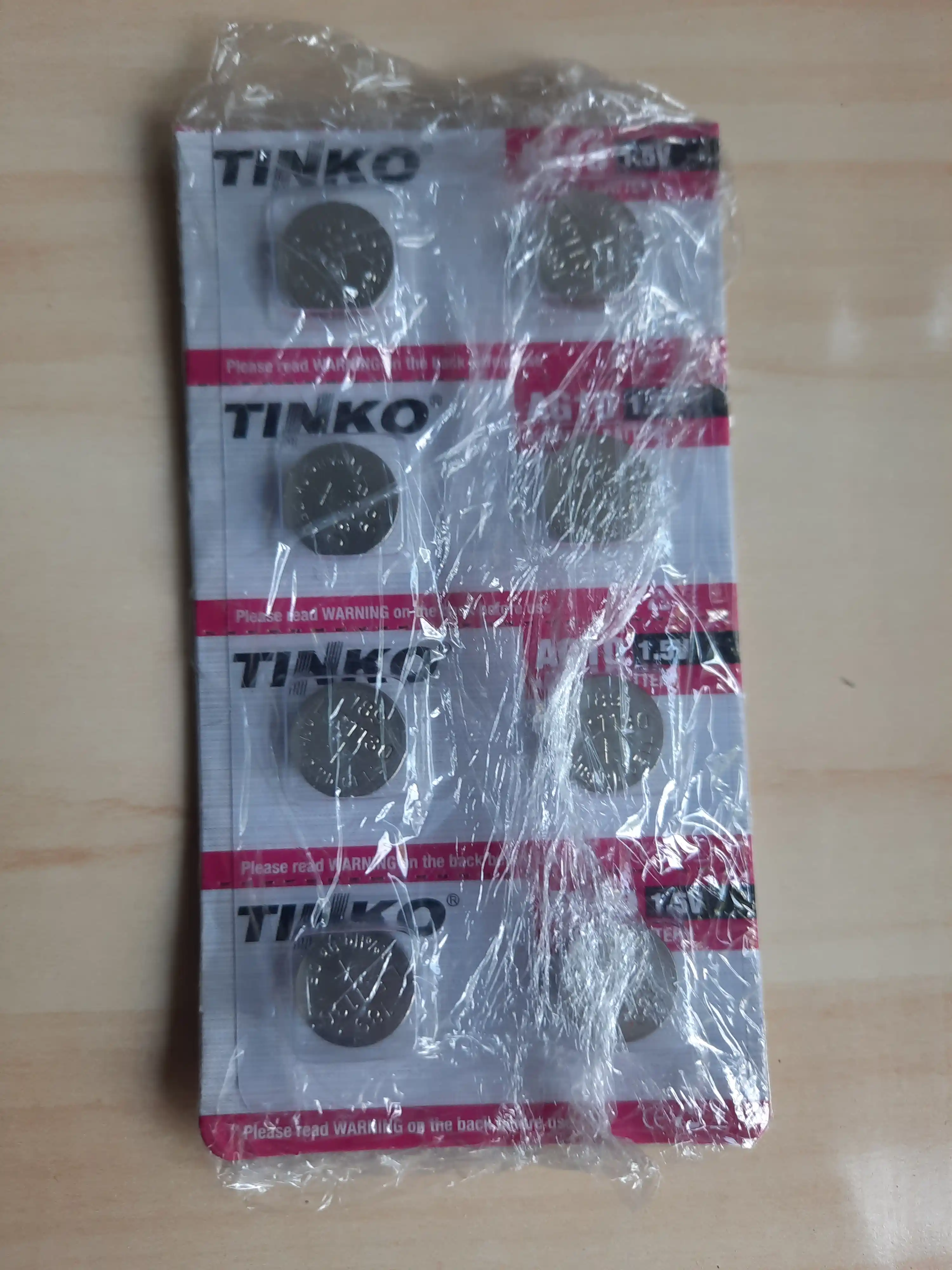 Tugmali batareya markasi Tinko AG 10 189, LR1130, 1.5v 10 dona