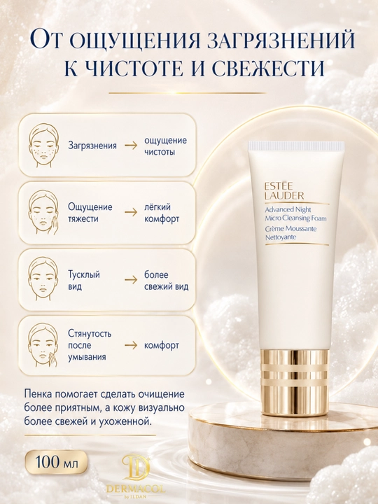 Очищающая пенка для умывания Estée Lauder Advanced Night Micro Cleansing Foam, 100 мл