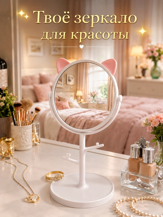 Косметическое зеркало для туалетного столика  - 