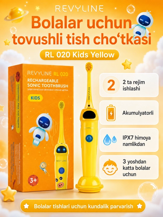 Tish cho'tkasi elektr bolalar uchun Revyline RL 020, ovozli