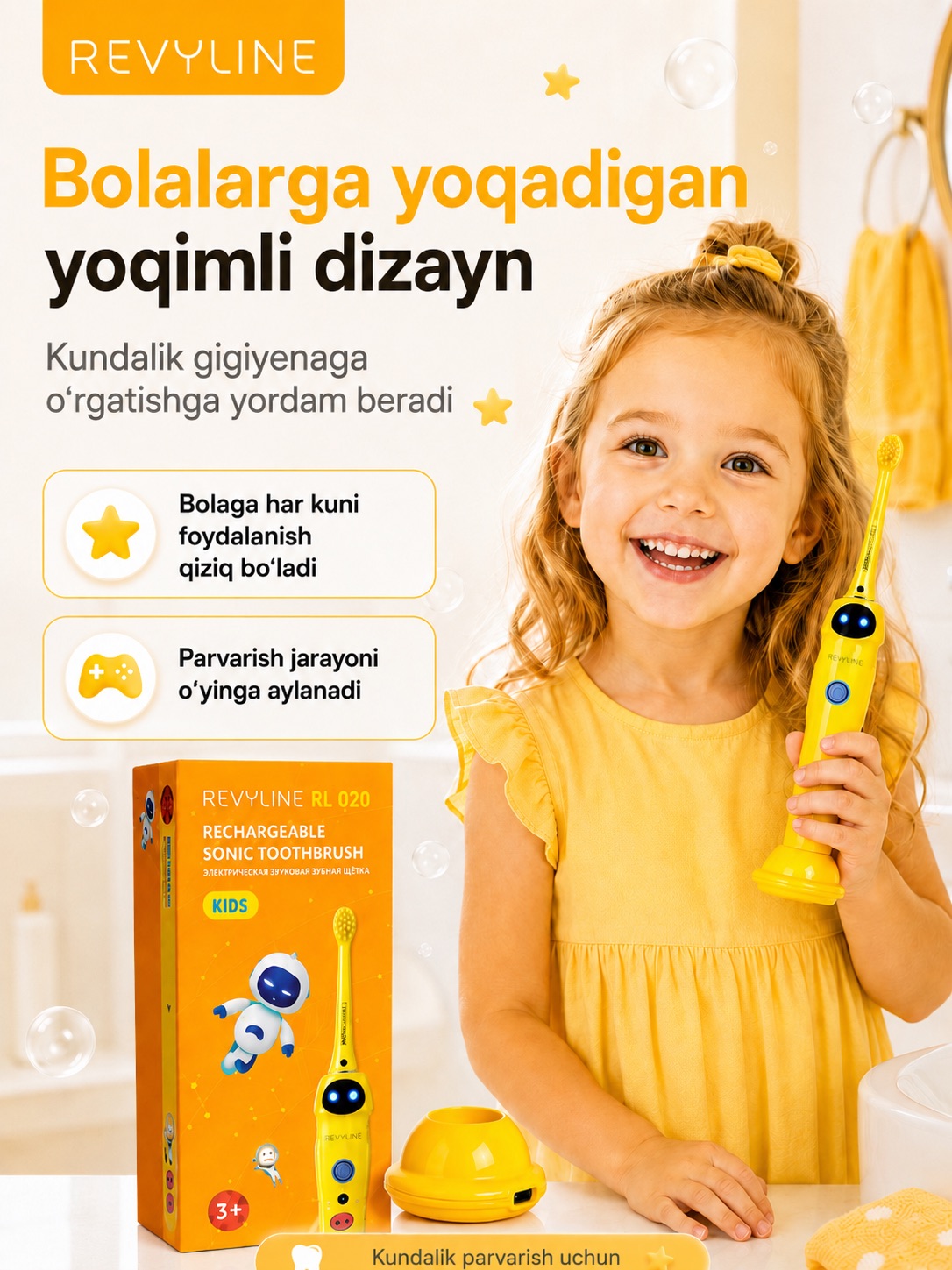 Tish cho'tkasi elektr bolalar uchun Revyline RL 020, ovozli - 