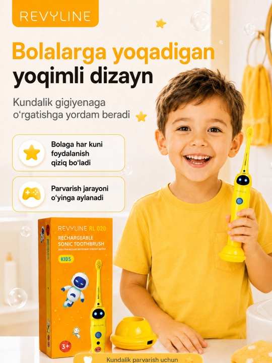 Tish cho'tkasi elektr bolalar uchun Revyline RL 020, ovozli