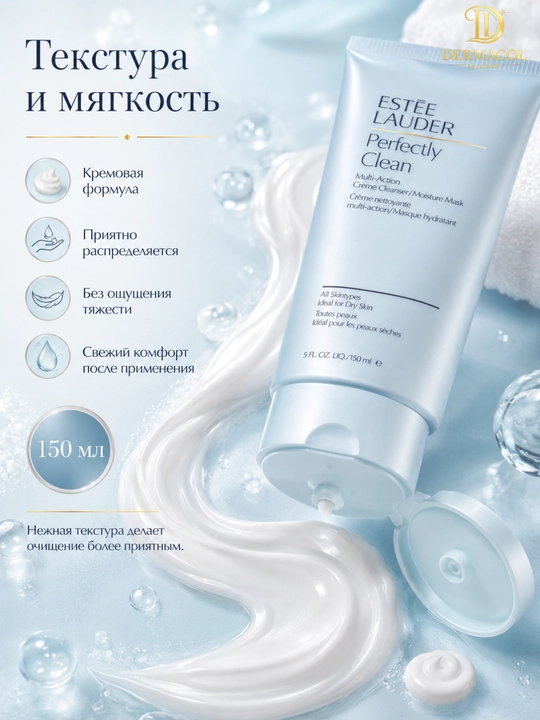 Маска-крем для лица Estée Lauder Perfectly Clean Creme Cleanser Moisture Mask, 150 мл 
