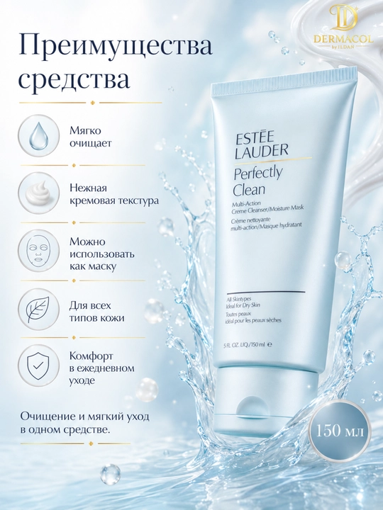 Маска-крем для лица Estée Lauder Perfectly Clean Creme Cleanser Moisture Mask, 150 мл 