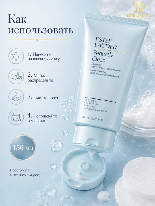 Маска-крем для лица Estée Lauder Perfectly Clean Creme Cleanser Moisture Mask, 150 мл 