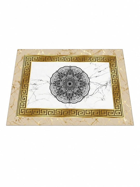Marmar naqshli, sirpanmaydigan, pol uchun mo‘ljallangan, 80 x 120 sm o‘lchamli  gilam - 
