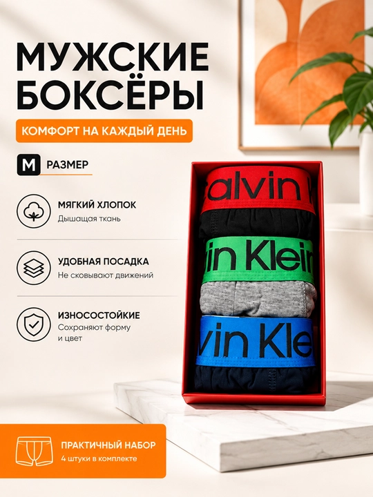 Мужские трусы-боксеры комплект - 