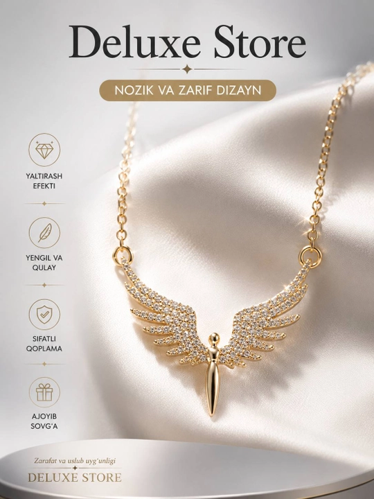 Farishta shaklidagi marjon bilan zanjir - 