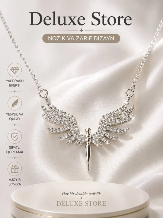Farishta shaklidagi marjon bilan zanjir - 