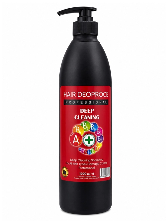 Профессиональный шампунь Deep Cleaning для волос с комплексом витаминов, 1000 мл
