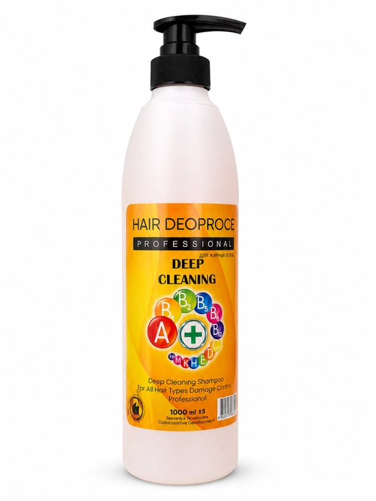 Профессиональный шампунь Deep Cleaning для волос с комплексом витаминов, 1000 мл