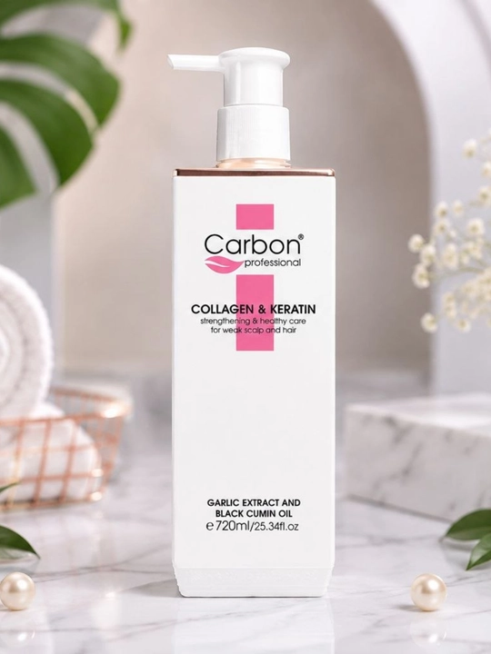 Шампунь Carbon Professional Collagen & Keratin, 720 мл, для восстановления волос - 