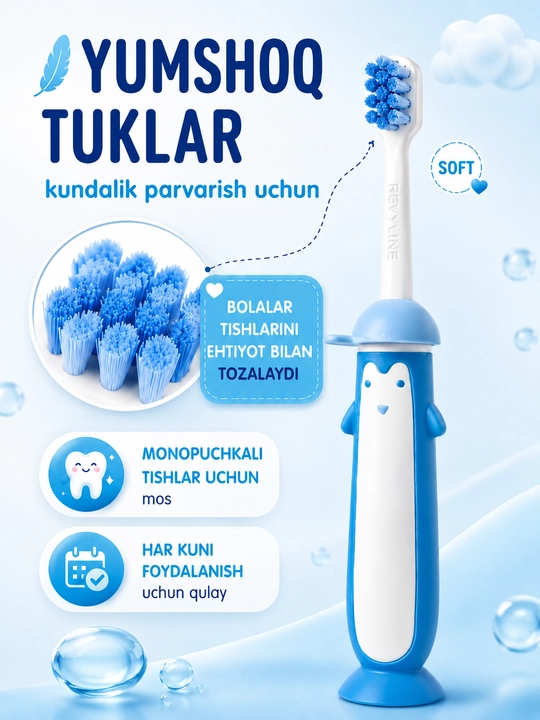 Детская зубная щетка Revyline 0+, мягкая, для новорожденных и малышей