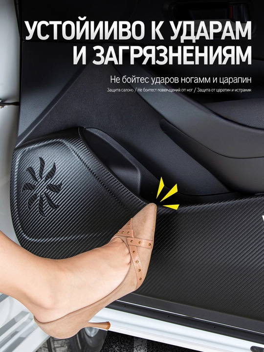 Karbon teksturali eshik himoya qoplamalari (Aion, hongqi, BYD