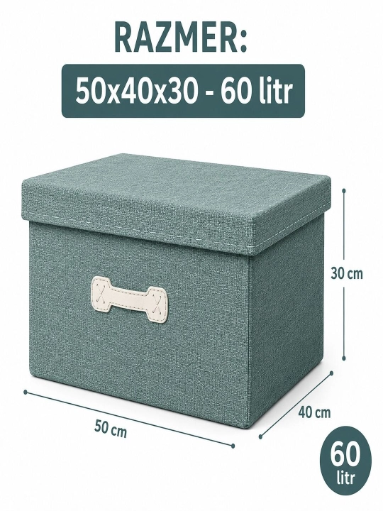 Universal sandiq kiyimlarni saqlash uchun 60 l - 