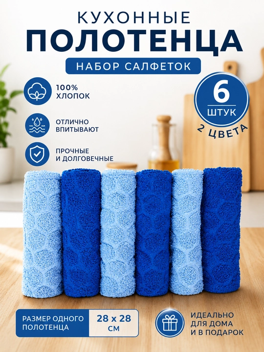 Oshxona sochiqlari 6 dona to‘plam, ALMIVA - 