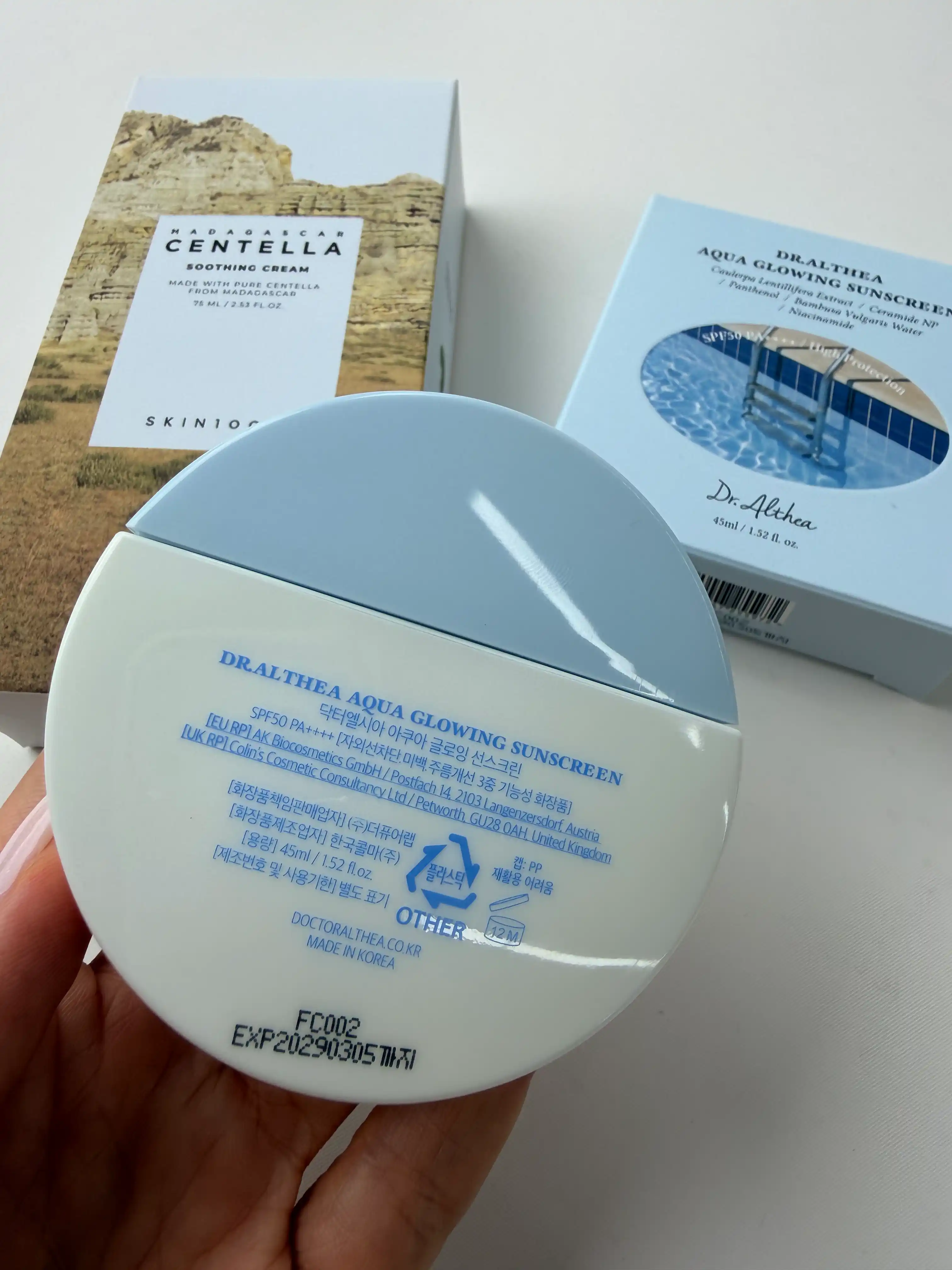 Солнцезащитный крем для лица Dr.Althea SPF50 sunscreen, увлажняющий и успокаивающий, 45 мл