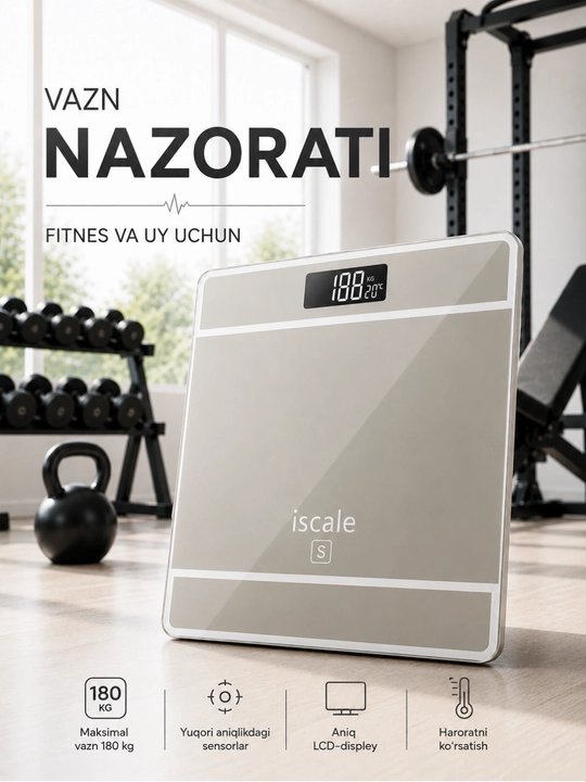 Elektron pol tarozisi, 180 kg gacha bo‘lgan raqamli shisha tarozilar