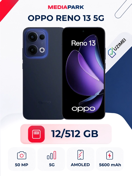 Смартфон OPPO Reno 13 5G 12/512 GB Blue - 