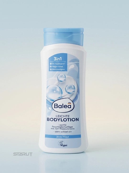 Balea badan uchun namlantiruvchi krem-losyon, shea va bodom yog'lari bilan, 400 ml