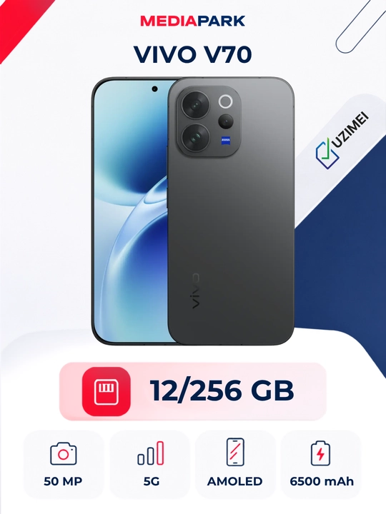 Смартфон VIVO V70 12/256 GB Black - 