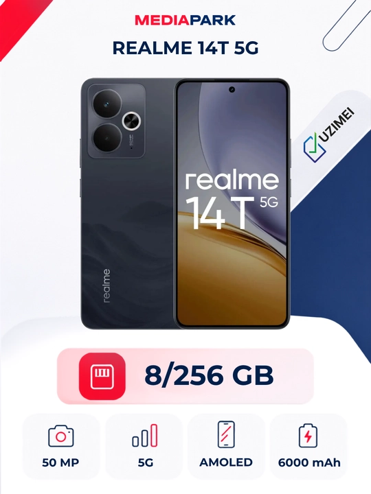 Смартфон Realme 14T 5G 8/256 GB Black - 
