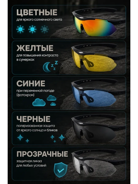 Очки тактические OAKLEY, спортивные, с поляризацией