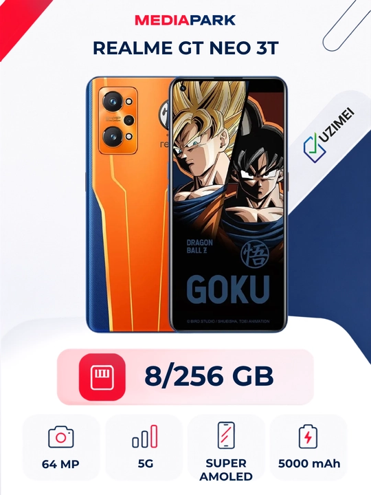 Смартфон Realme GT NEO 3T, 8/256, RMX3371, Dragon Ball - 