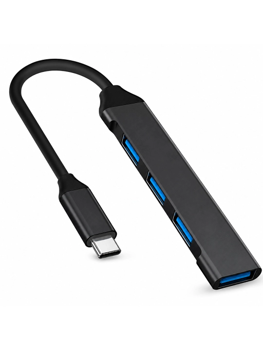 USB HUB / TYPE-C HUB, USB 3.0, 4 portli noutbuk va kompyuter uchun USB ajratgich