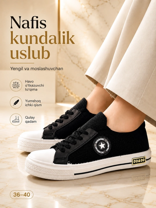 Женские кеды, весна, лето, осень, размеры 35-40