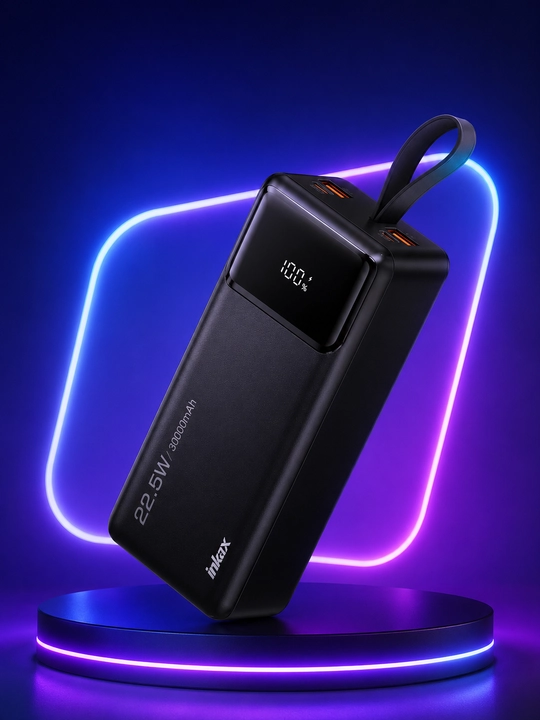 Внешний аккумулятор Power Bank Inkax PBQ-46 30000mAh 22.5W, быстрая зарядка - 