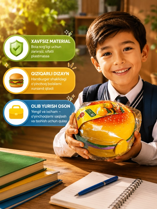 Bolalar uchun ovqat idish. Lunch-Box maktab va bog'chaga qulay tanlov ixcham va qulay Box