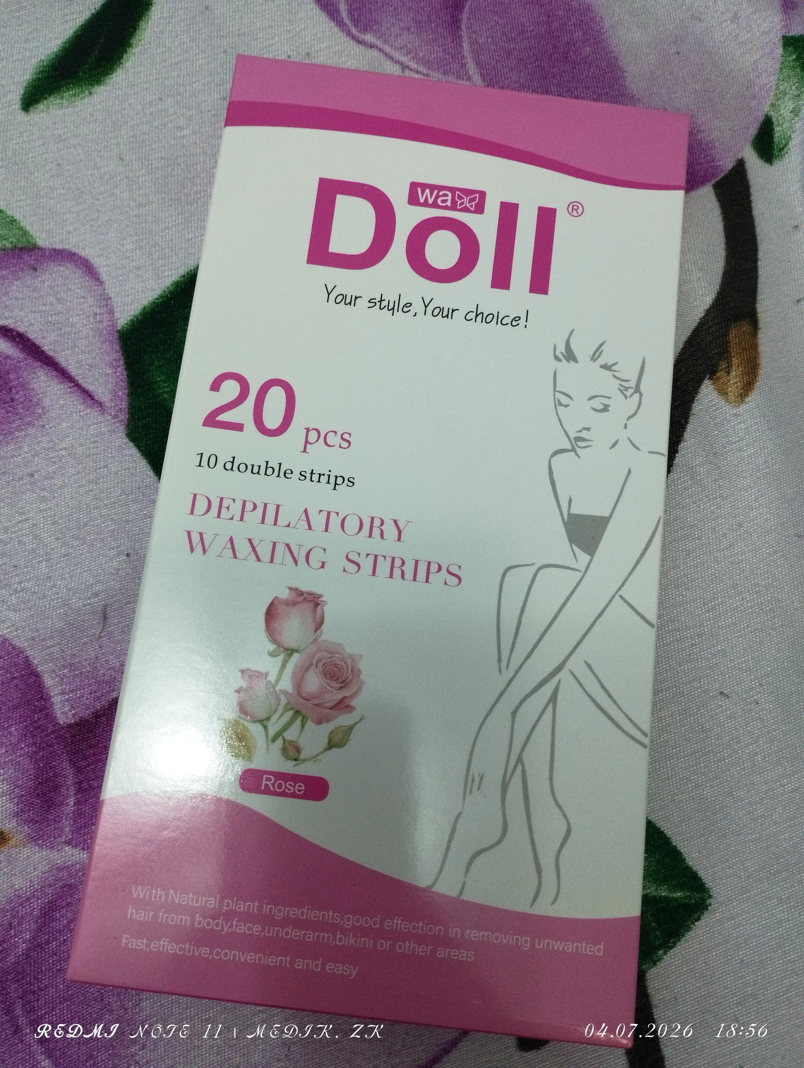 Восковые полоски для депиляции Doll для тела и лица,  8, 12, 16, 20 шт