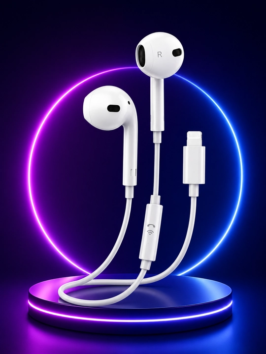 Borofone BM30 Max Lightning naushnik, iPhone uchun simli quloqchin, mikrofonli garnitura
