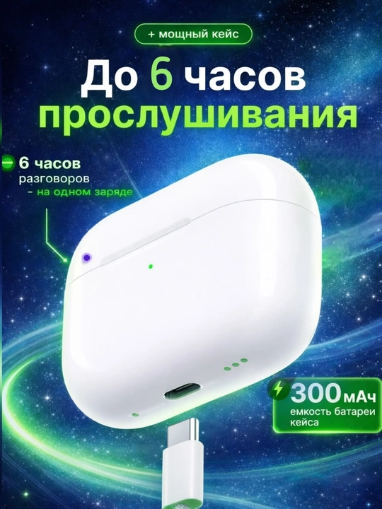 A.Pods 4 TWS Bluetooth 5.3, беспроводные наушники с микрофоном, белые