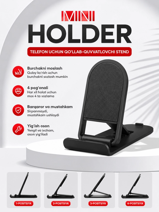 Mini holder universal telefon va planshet stendi - 