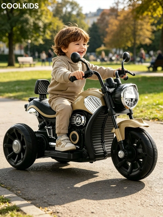 Bolalar uchun 3 g‘ildirakli elektr mototsikl, Bluetooth, musiqa va chiroqlar bilan,6V4.5Ah