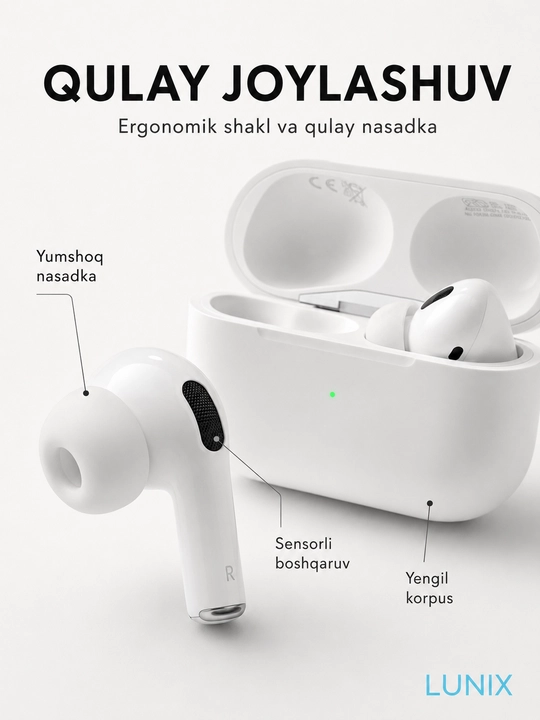 Simsiz Bluetooth quloqchin, kuchli bas, tiniq ovoz, tez ulanish