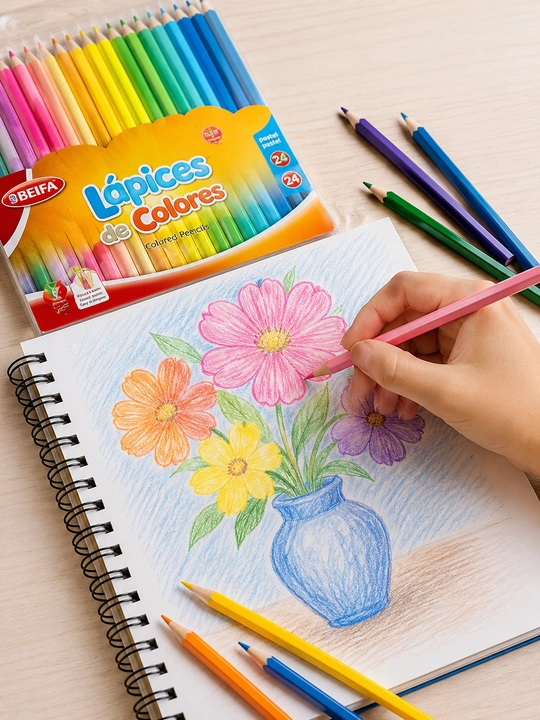 BEIFA Pastel rangli qalamlar, 24 rangli to‘plam