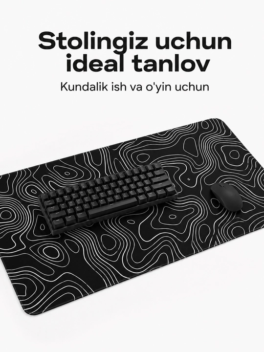 Игровой коврик 90×40 см для мышки и клавиатуры