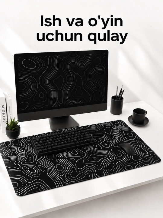 Игровой коврик 90×40 см для мышки и клавиатуры