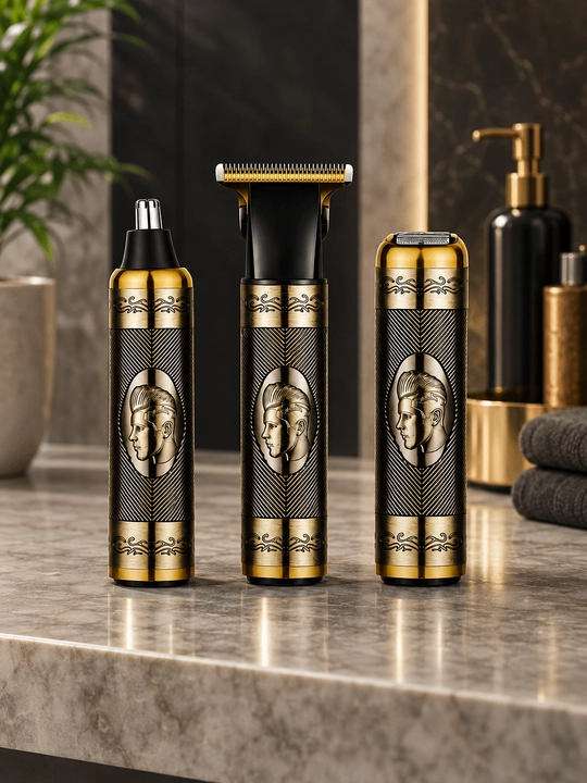 B-MAX 3 ta 1 da professional parvarishlash to‘plami Soqol va burun sochlari uchun trimmer - 