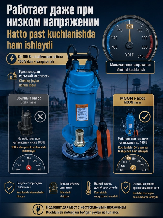 Suv osti nasosi, Drenaj nasosi QDX 40-6-1.1, quduq nasosi