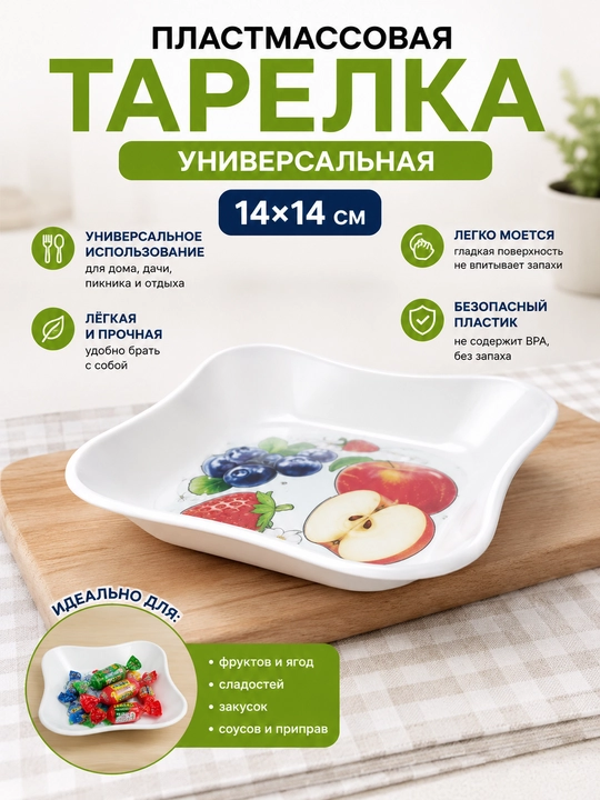 Universal plastmassa tarelka